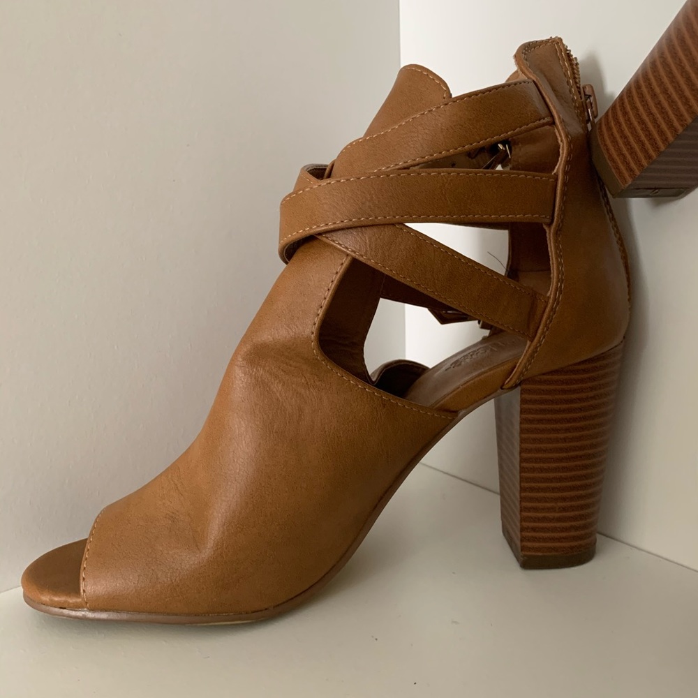 Brown boots heels